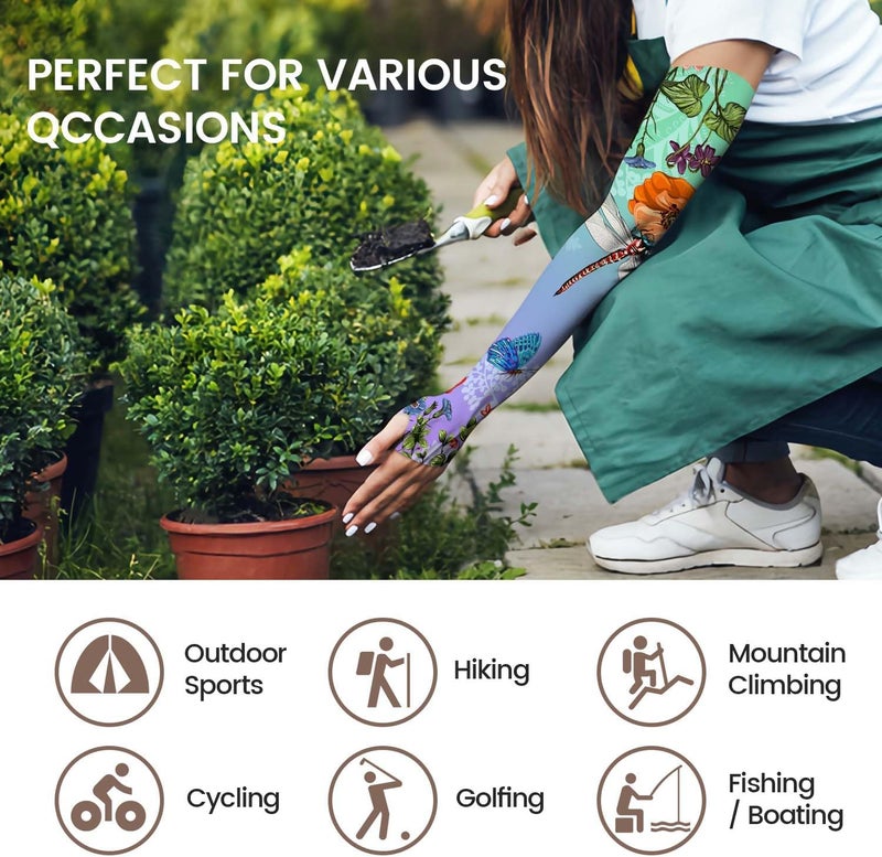 YPHCDO Store Gardening Sleeves Farm Sun Protection Arm Cooling Sleeves Thorn Proof Garden for Women Men with Thumb Hole - Image 3